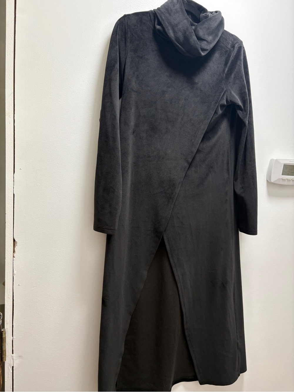 G by Guiliana Black Label - Velour Cowl-Neck Maxi Dress Tunic Drama Top